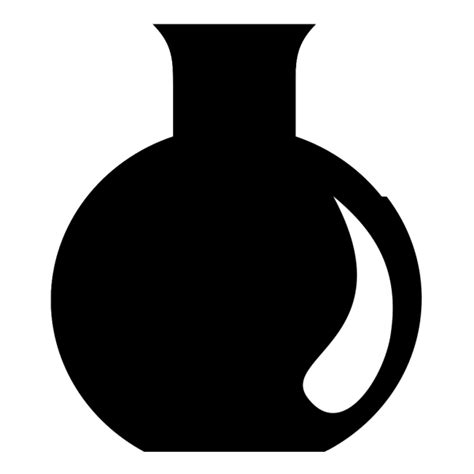 Black Silhoetted Round Research Flask Png Svg Clip Art For Web