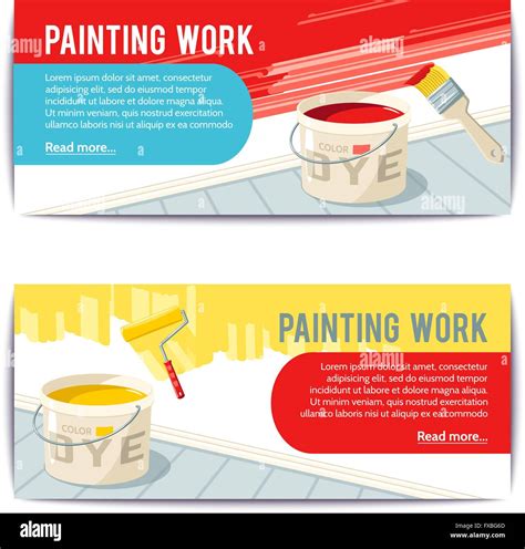 Painting Work Banners Stock Vector Image And Art Alamy