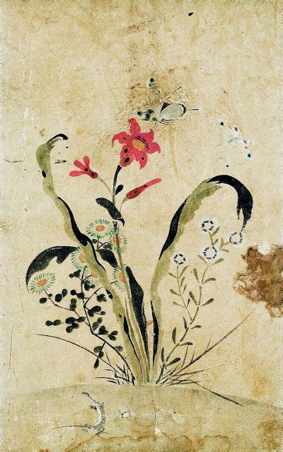 Yüzyılın başlarında yaşamış bir sanatçı ve hattat. (Korea) Painting album, 환원석죽 by Lady Shin Saimdang (1504 ...
