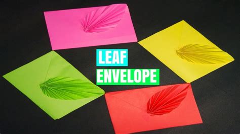 How To Make Leaf Envelope With Color Paper Diy Origami Leaf Envelope
