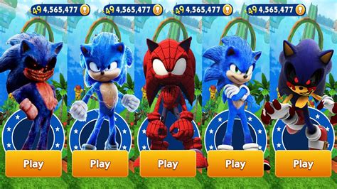 Sonic Dash Sonic Vs Spiderhog Vs Sonic Exe Vs All Bosses Zazz Eggman All Characters Unlocked