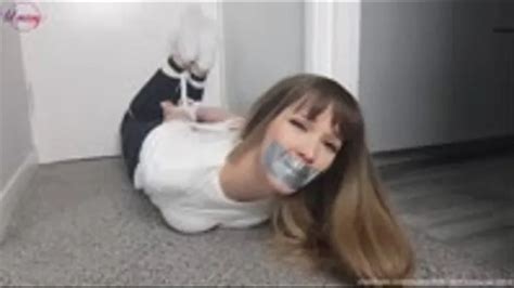 Lil Missy UK In Hogtied In Doorway And Tape Gagged Lazycat Reviews