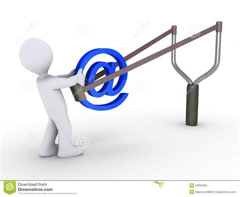 Sending E-mail Using Slingshot Stock Images - Image: 23359284