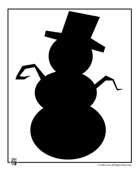 printable christmas templates shapes  silhouettes cute