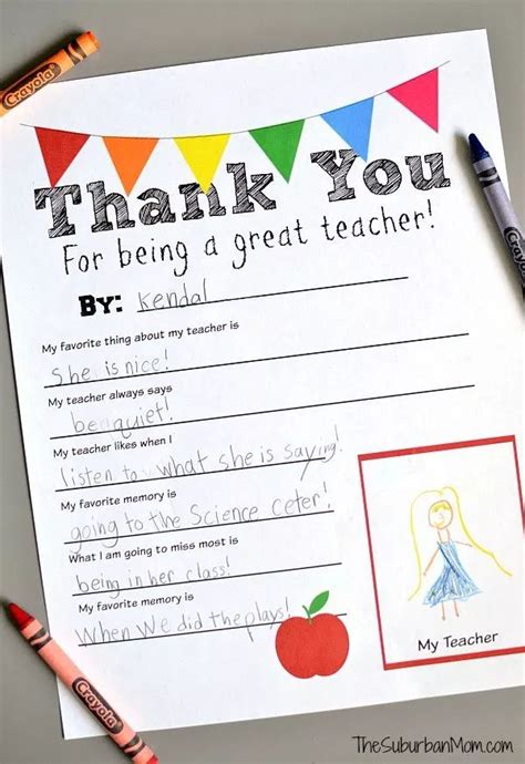 Thank You Teacher Free Printable Teachers Diy Inexpensive Teacher