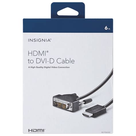 Ratings, based on 2 reviews. Insignia 1.8m (6 ft) HDMI to DVI Cable (NS-PI06502-C ...