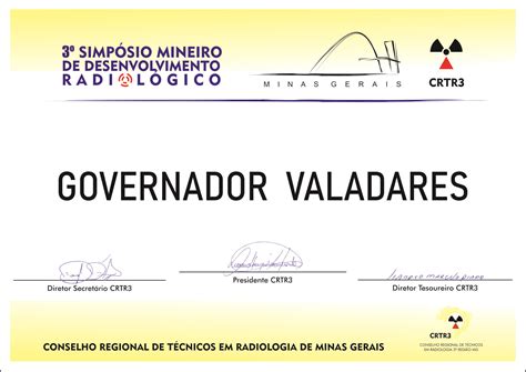 CertificaÇÃo 3º SimpÓsio Mineiro De Desenvolvimento RadiolÓgico