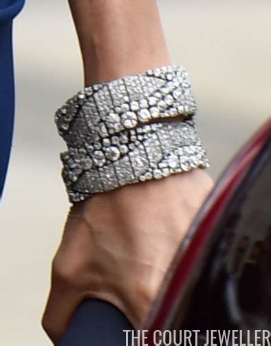Queen Letizia Wears The Diamond Bracelets From The Joyas De Pasar