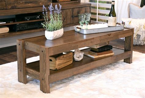 Rustic Reclaimed Farmhouse Pallet Wood Style Coffee Table Presearth