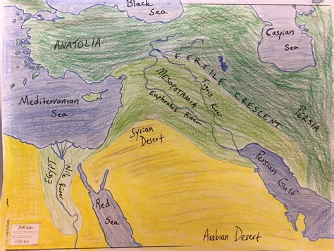 Mesopotamia Fertile Crescent Map