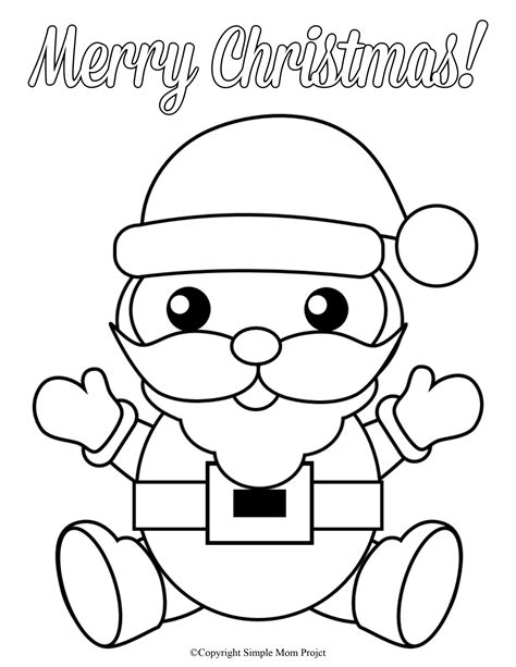 Free Printable Christmas Coloring Sheets For Kids And Adults Simple