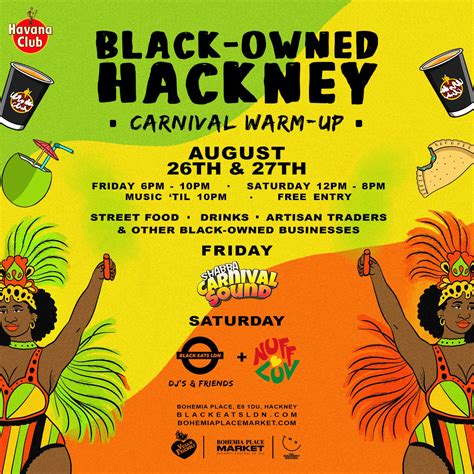black owned carnival warm up — bohemia place market