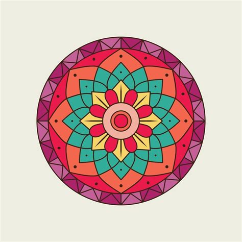 Bright Colorful Floral Circular Mandala 1214513 Vector Art At Vecteezy