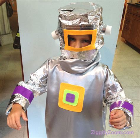 Everyone dons their best costume (like our friends who attended as diy bloggers, wendy & alex when elliot and mr. DIY Robot Costume for Kids - Ziggity Zoom Family