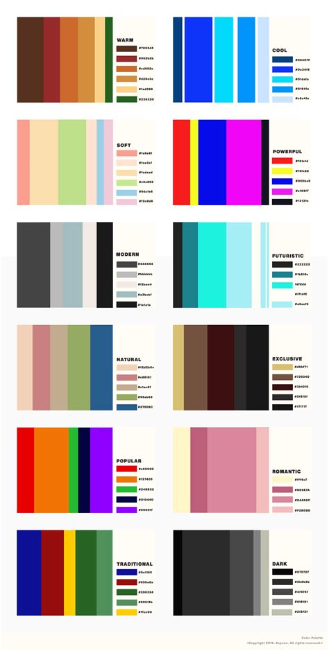 Retro Color Palette Dark Color Palette Brand Color Palette Colour