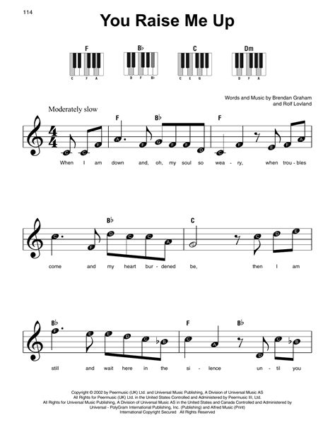 Auf der mauer, auf der lauer a trad 0 kinderlied. You Raise Me Up Noten | Josh Groban | Klavier, sehr leicht ...