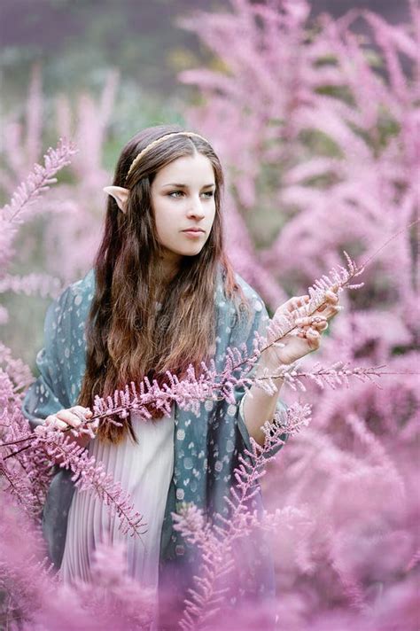 Fairy Tale Girl Portrai Of Mystic Elf Woman Stock Image Image Of