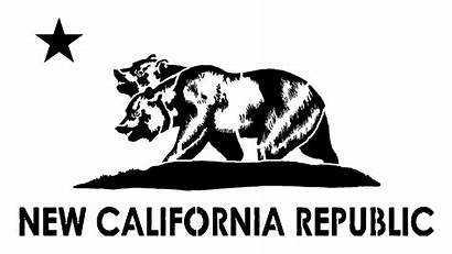 California Republic Fallout Vegas Flag Bear Stencil