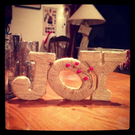 Our Christmas Craft For The Year Twine Wrapped Around Wood Lettering