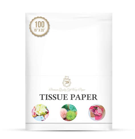 Basic Solid White Bulk Tissue Paper 15 X 20 100 Sheets Buy Online