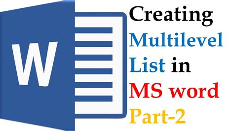 Creating Multilevel Styles In Ms Word Part2 Youtube