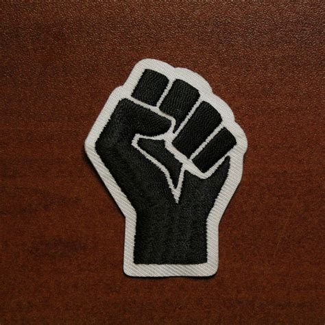 Black Power Fist Embroidered Iron On Patch Blm Black Lives Matter 106