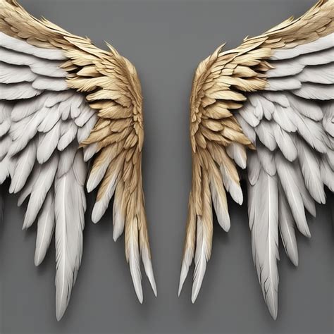 Premium Ai Image Vintage Angel Wings Template