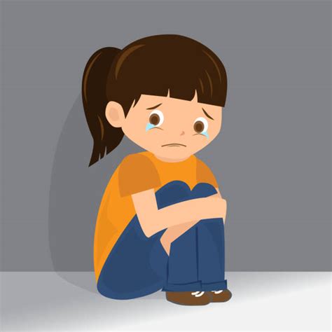 Sad Girl Sitting Illustrations Royalty Free Vector Graphics And Clip Art