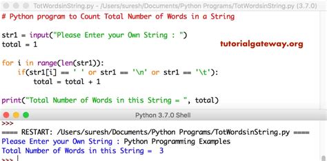 Python Program To Count Total Number Of Words In A String Laptrinhx