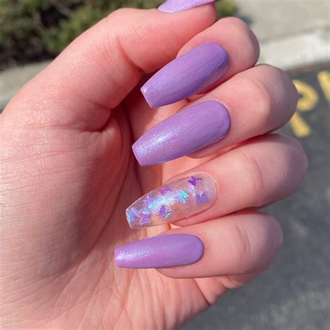 Handmade Color Changing Nails Purple Butterfly Nails Gel Etsy