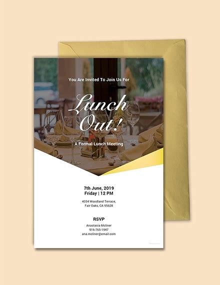 Lunch Invitation 34 Examples Photoshop Illustrator Word Tips