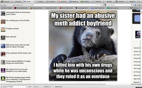 Redditor Uses Confession Bear Meme To Allegedly Confess