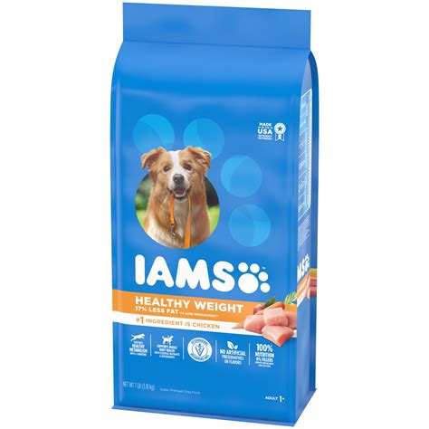 Iams Adult Healthy Weight Control Dry Dog Food With Real Chicken 7 Lb