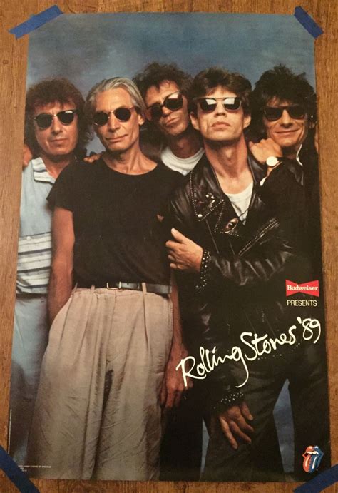 The Rolling Stones Steel Wheels Tour Promo Poster Circa 1989 Vintage