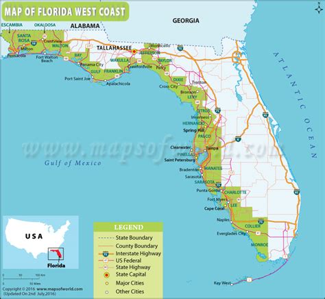 Map Of Florida Gulf Coast