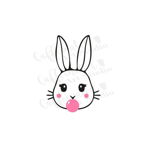 Bubblegum Bunny Svg / Cute Bunny Svg / Easter Bunny Svg / Easter Svg