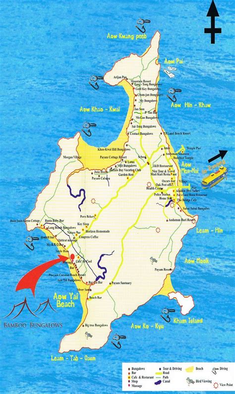 Map Of Koh Phayam Ranong Reisen Reiseziele Und Asien