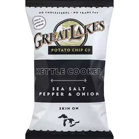 Great Lakes Potato Chips Salt Pepper And Onion Kettle Cooked