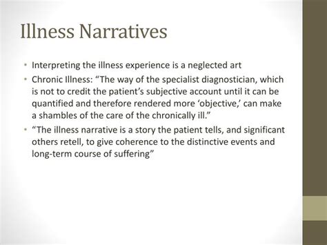 Ppt Illness Narratives Powerpoint Presentation Id2755725