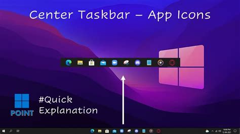 Bring Taskbar Icons In The Center Quick Method Youtube