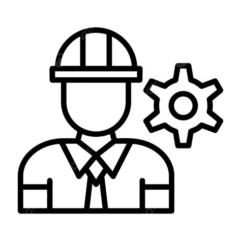 Engineer Line Icon Vector Engineer Icon Engineer Industry Png And