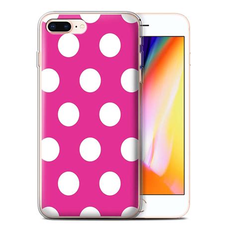 Stuff4 Gel Tpu Casecover For Apple Iphone 8 Pluspinkpolka Dot