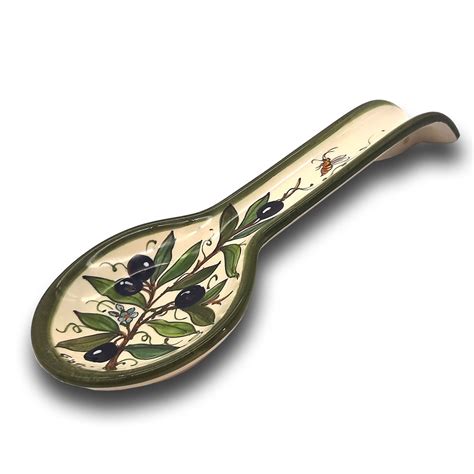 Italian Ceramic Spoon Rest Holder For Kitchen Counter Hand Etsy