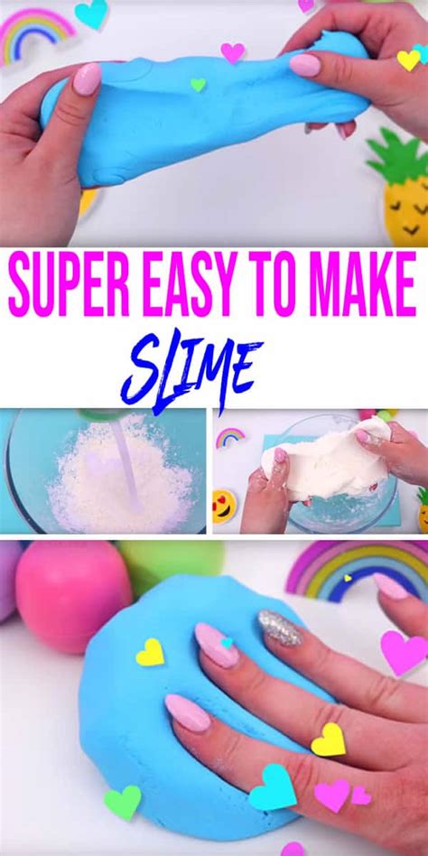 Diy 2 Ingredient Slime Recipe How To Make Homemade No Glue Or Borax Slime