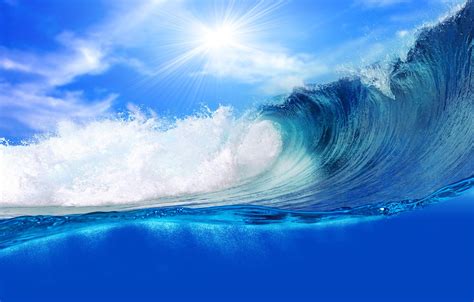 Wallpaper Sea Water The Ocean Wave Sky Sea Ocean Blue Splash
