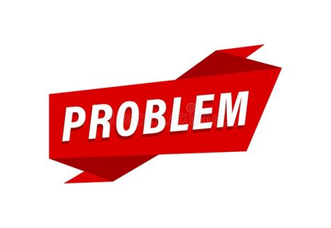 Problem Written Red Flat Banner Problem Stock Vector Illustration Of