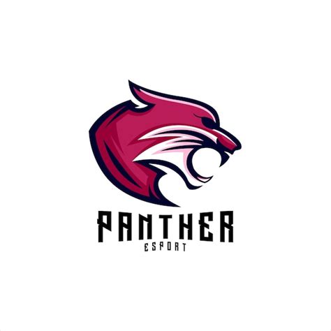 Pantera Logotipo Design Mascote Esport Vetor Premium