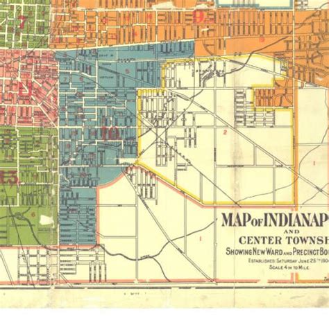 Map Of Indianapolis And Center Township Showing New Ward And Precinct
