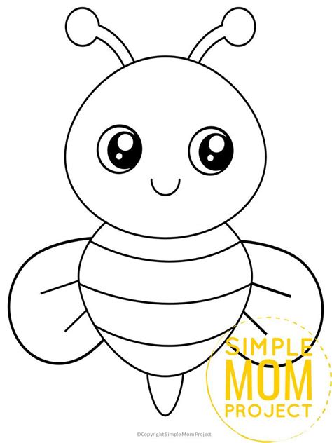 Free Printable Bumble Bee Template Bee Coloring Pages Bee Printables