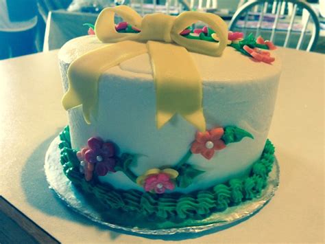Flowers And Bow Cake Bow Cakes Cake Birthday Cake